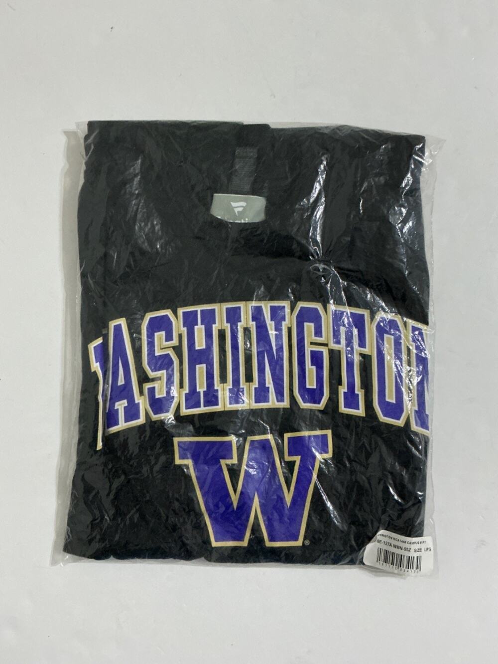 Washington Huskies T-Shirt Mens Large Black Fanatics NCAA Campus Tee New Sealed